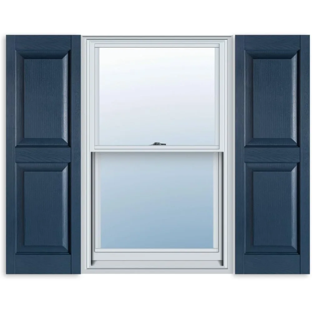 15 Inch x 67 Inch Standard Raised Panel Exterior Vinyl Shutter,  (Pair)