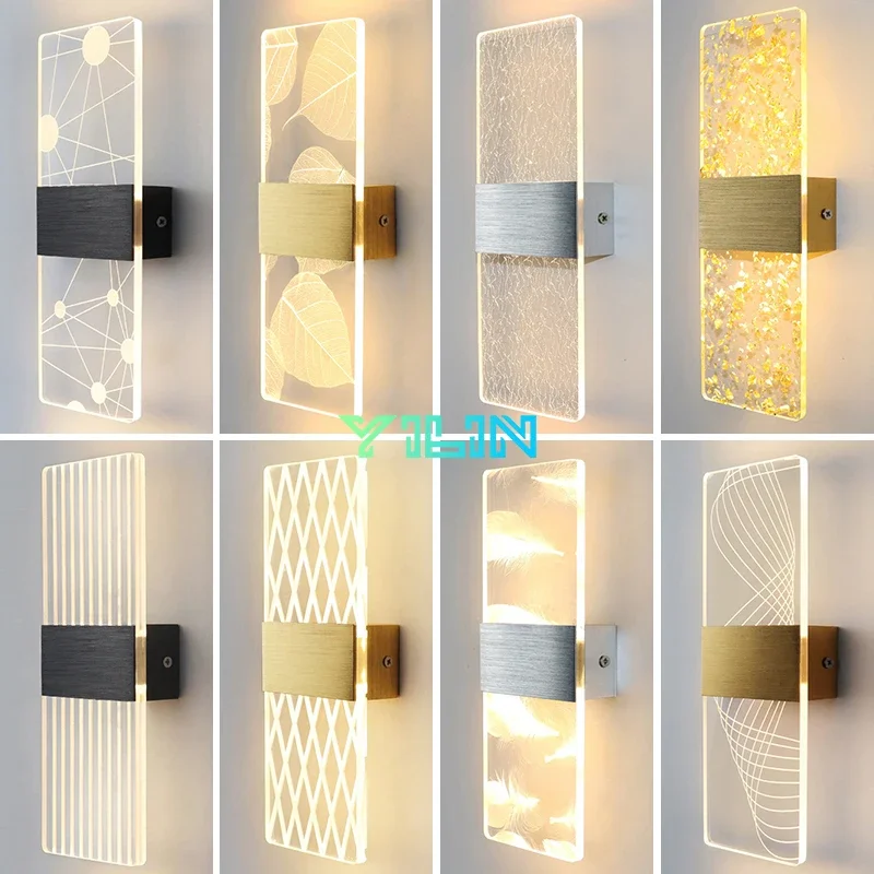 

Indoor Acrylic Wall Lamp 6W Modern LED Wall Light Nordic Sconce Lamps Balcony Aisle Bedside Lights For Home Decoration AC85-265V