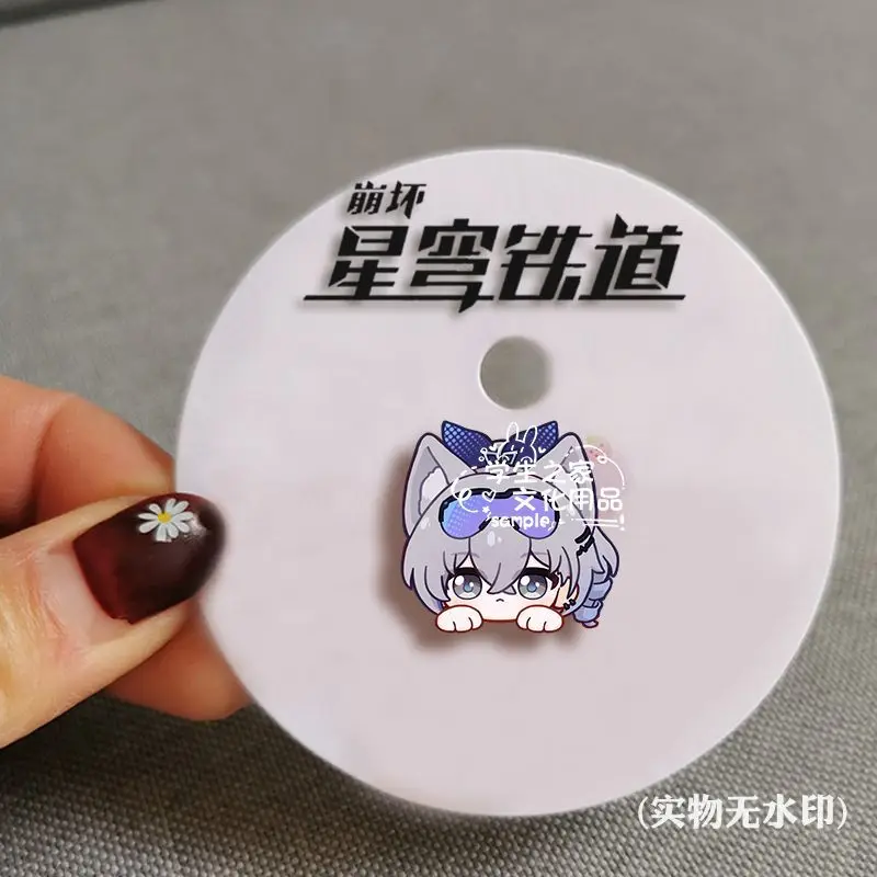 Honkai:Star Rail Kafka Silver Wolf Rabbit Ears Acrylic Brooch Pin Cosplay Badge Jewelry Accessories For Clothes Backpack Gifts