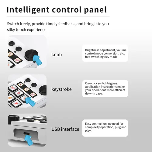 Imagen 2 del producto Ajazz N1 teclado Macro programable Panel de consola multifuncional Assistente botón personalizado Mini teclado para PC portátil