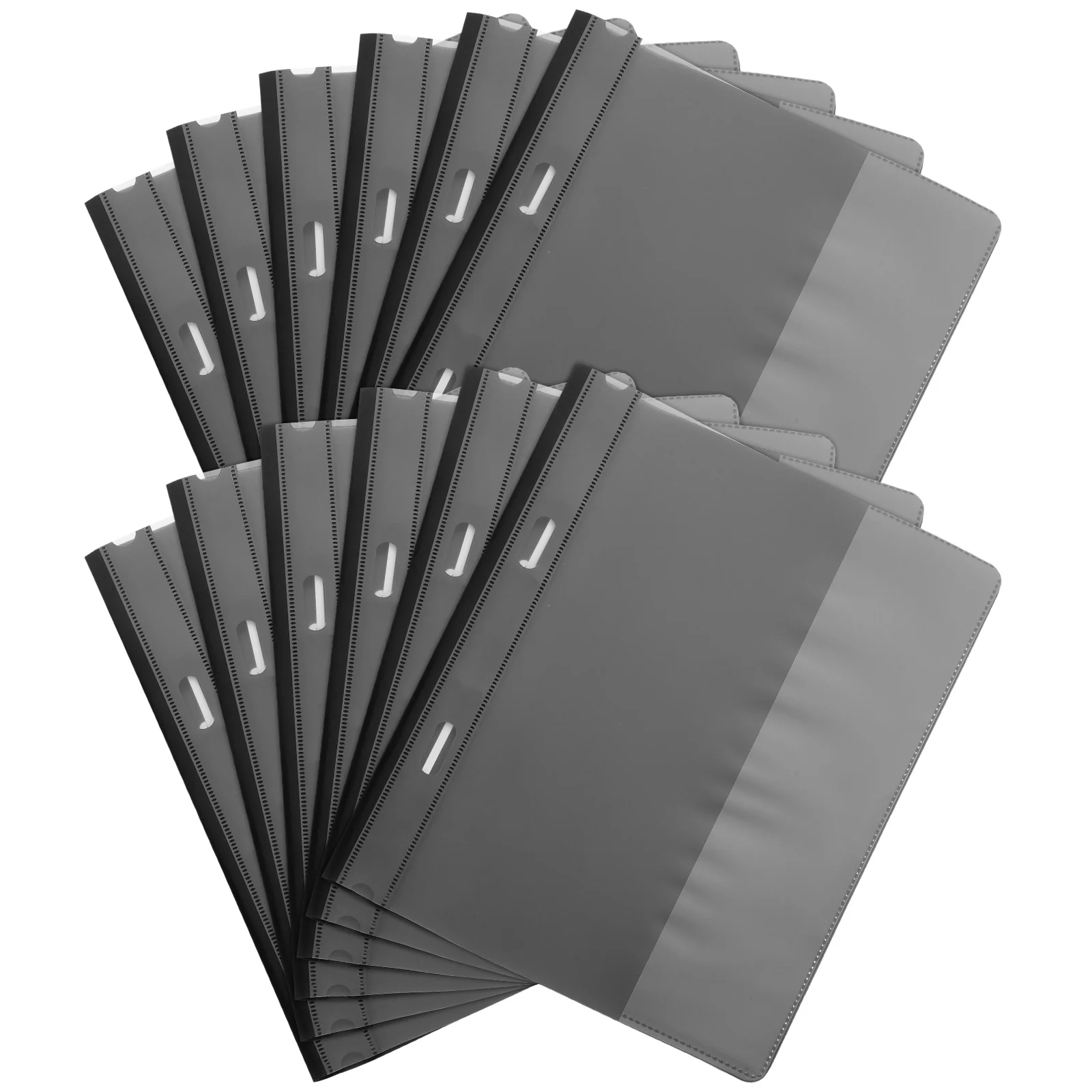 

12pcs Punched A4 File Holders Reusable Plastic Folders Document Organizer Report Covers Convenient Solution