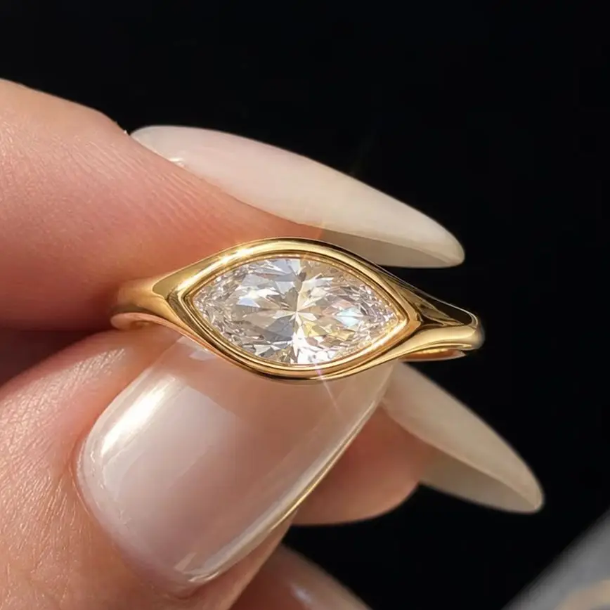 A 1-Carat 925 Sterling Silver Moissanite Ring, Sophisticated and Minimalist, Unisex.