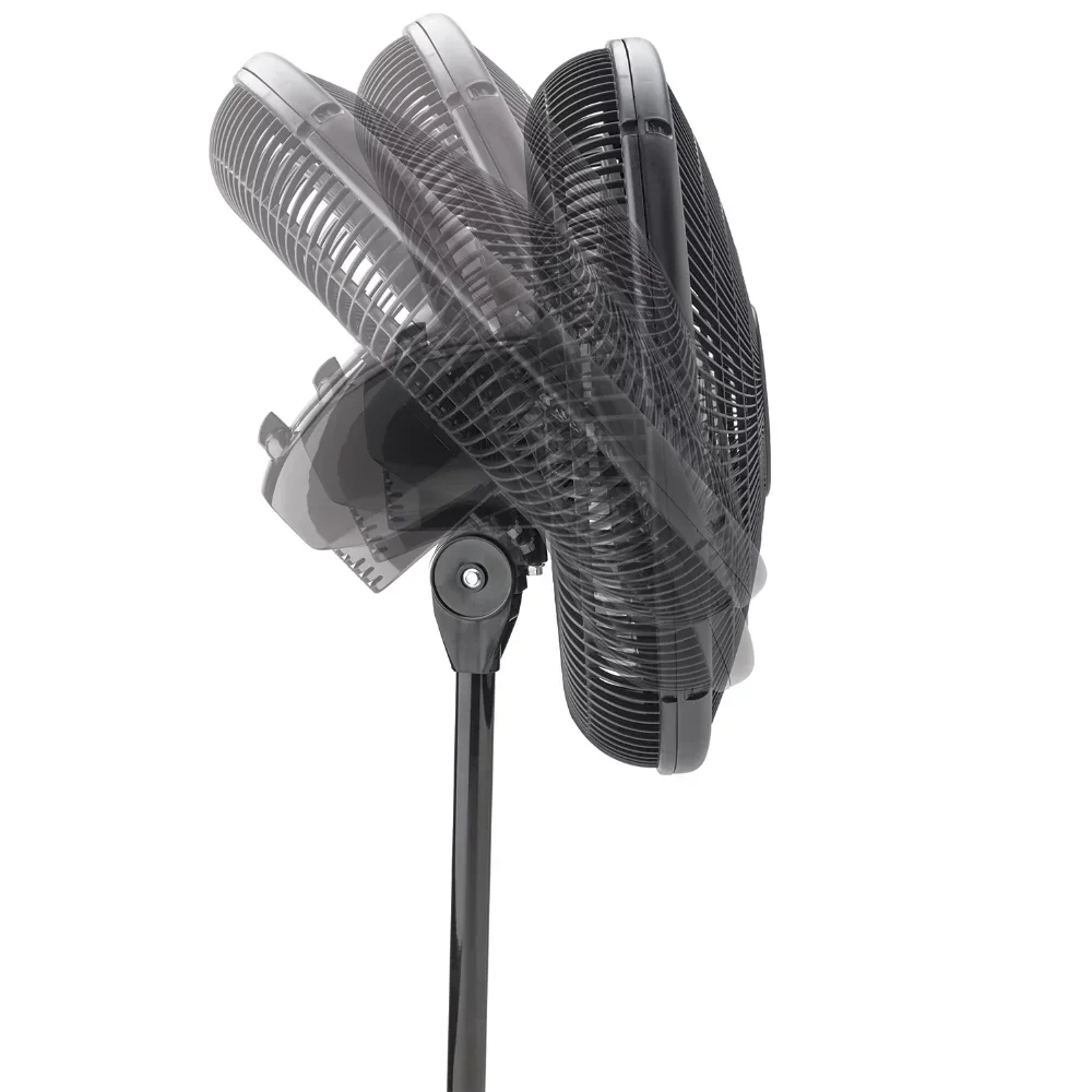 Ventilatore a piedistallo regolabile oscillante Lasko 16 "con 3 velocità, S16500, nero