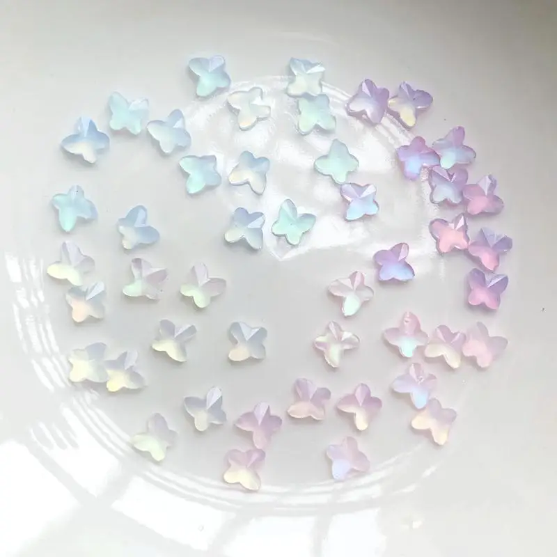 60pcs laser crystal 3D butterfly fai da te resina strass cristallo farfalla strass per unghie decorazione di nozze nail art decor