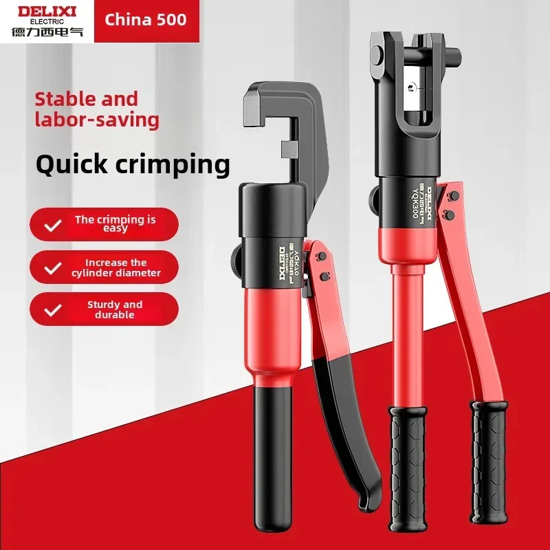 

Professional Electric Crimping Tool for Copper and Aluminum Wires with Manual Hydraulic Jaw, Ideal for Electricians