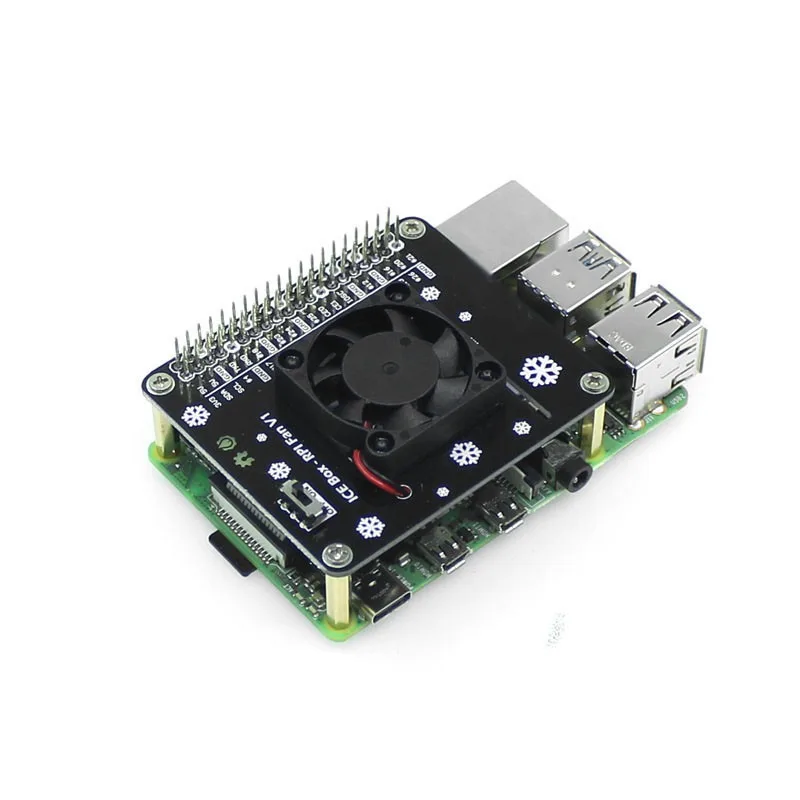 Pi 5/4B/3B + Cooling Fan Expansion Board Raspberry Pi LED Glare Fan Expansion Board