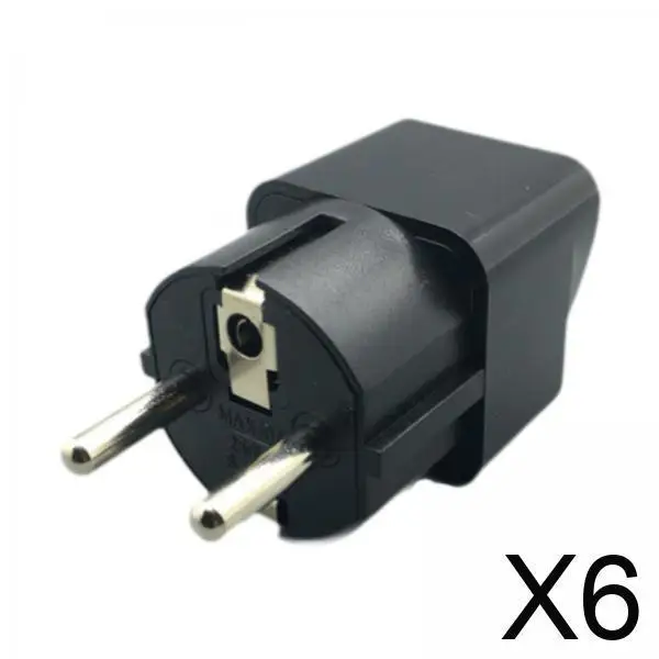 

International Plug Converter Brass Sturdy Outlet Adapter EU Power for Travel Bedroom Hotel Kitchen