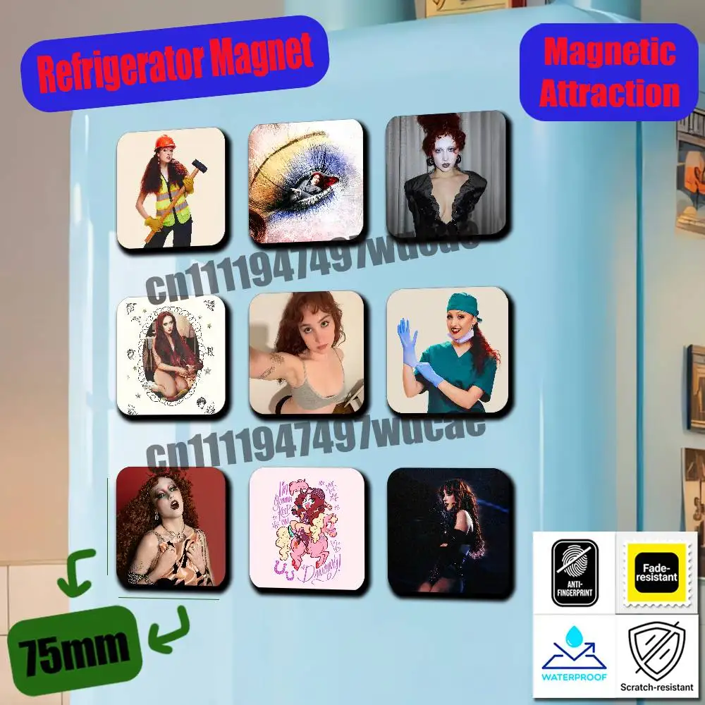 For Singer C-Chappell Roan Refrigerator Magnets Metal Cabinet Custom Fridge Freezer Magnetic Cards Cover