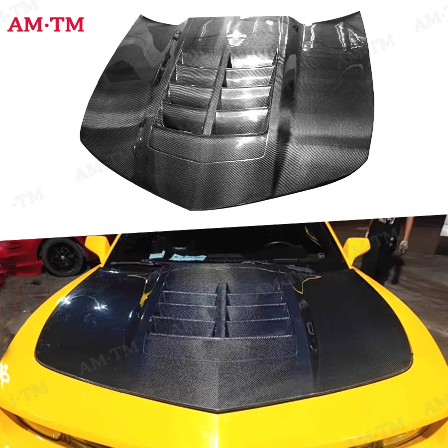 

Крышка двигателя из углеродного волокна для Chevrolet Camaro 09-15 лет, крышка капота из углеродного волокна, замена установки