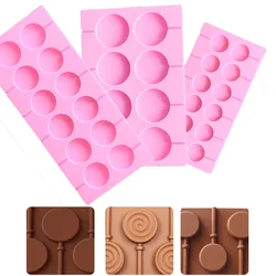 Round Silicone Lollipop Molds Candy Cake Pastry Forms For Baking Chocolate Dessert Decorating Confectionery Equipment Kitchen