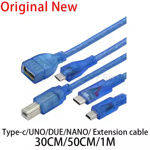 30cm USB Cable For Uno r3 For Nano/MEGA 2560/Leonardo/Pro micro/DUE Blue Quality A type USB/Mini USB/Micro USB 0.3m for Arduino