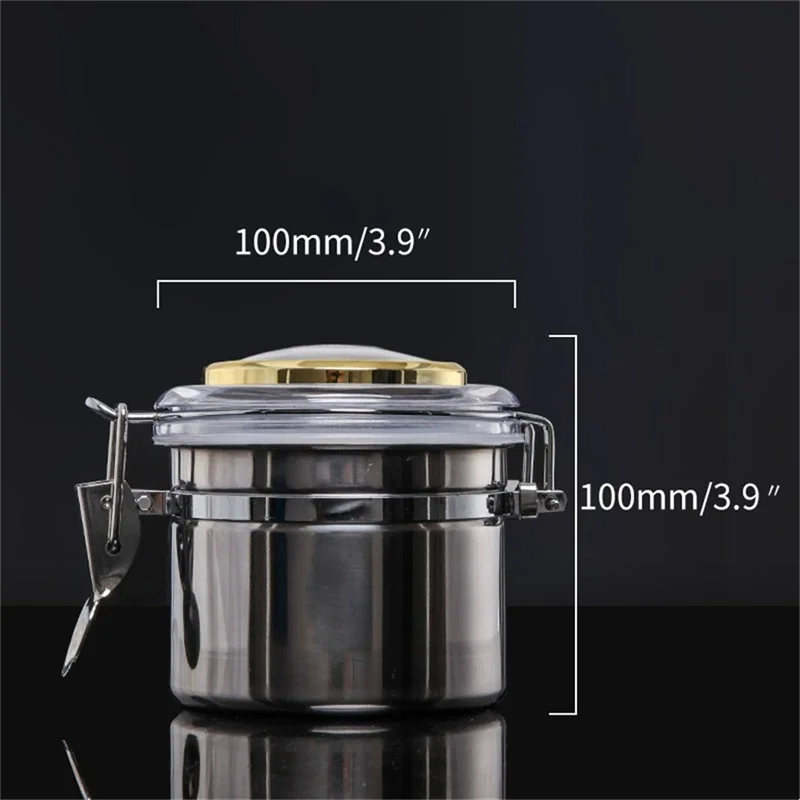 Stainless steel moisturizing jar with thermometer display moisturizing sheet for storing tobacco cigars, savings jar gift box