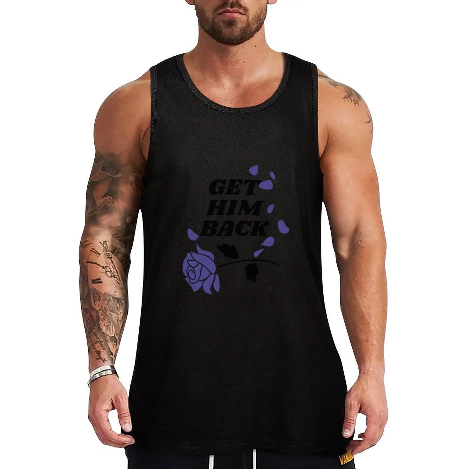 Get him back - Purple Rose - GUTS Tank Top Casual Summer Tank Top Lightweight Sleeveless Shirt