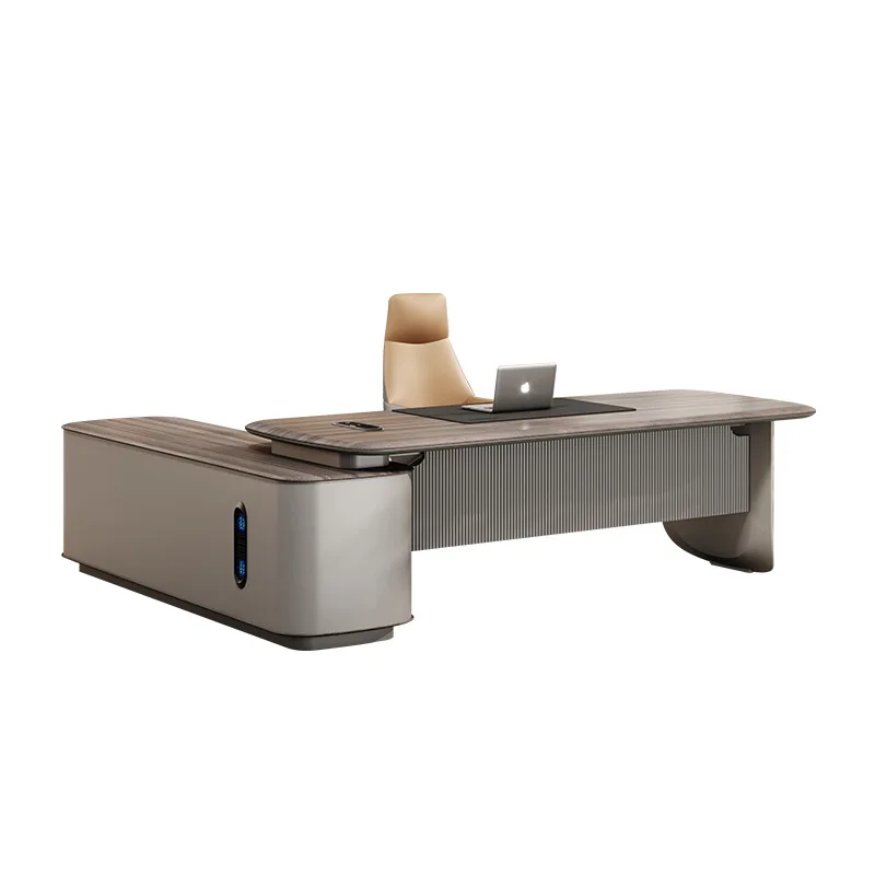 

Boss desk, office desk and chair combination, modern minimalist light luxury, high-end president, chairperson's leadership offic