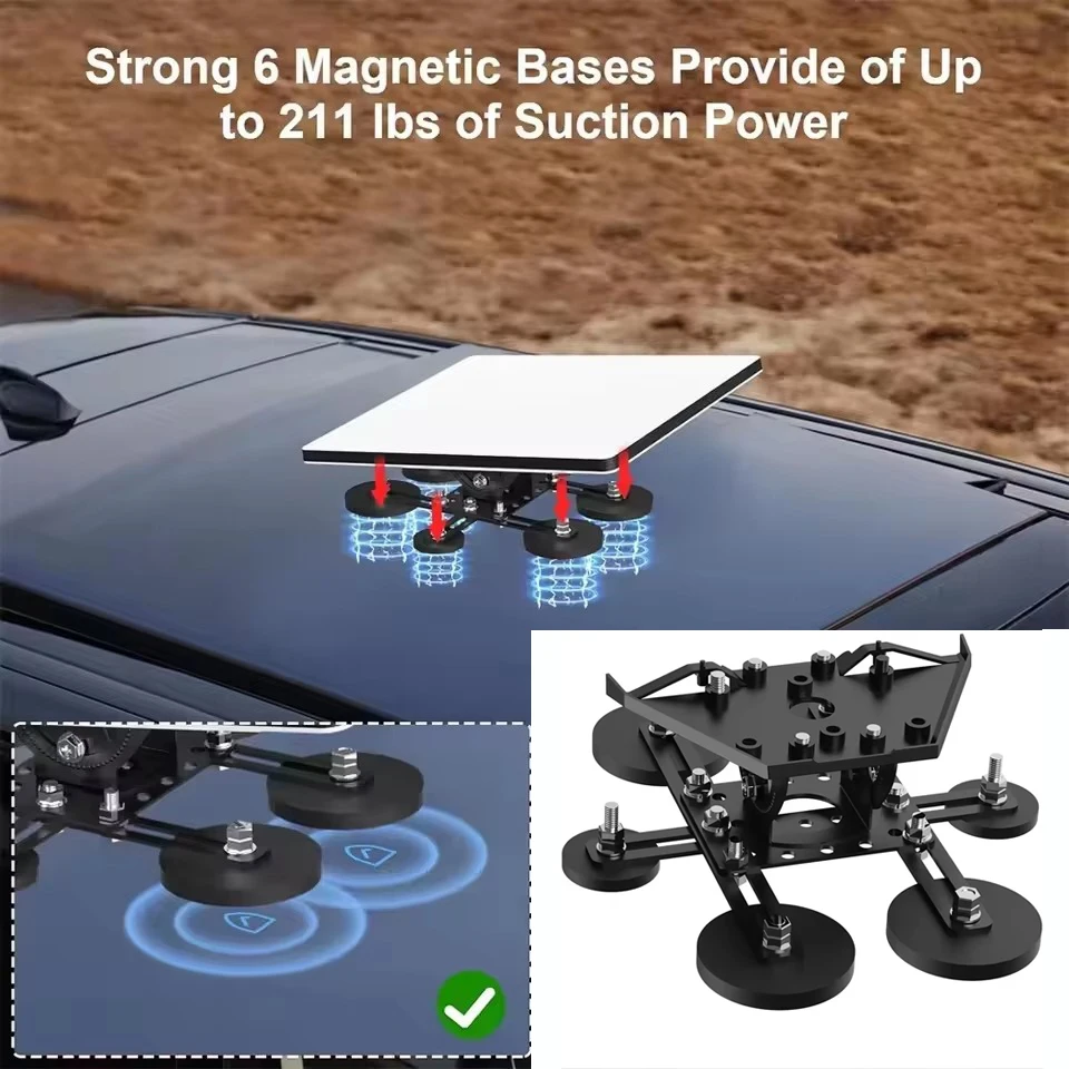 

211pounds Magnetic Bracket,Starlink Mini(V4) Roof Mount,Angle-Adjustable Starlink Adapter,Starlink Magnet Mount for RV,Car,Yacht
