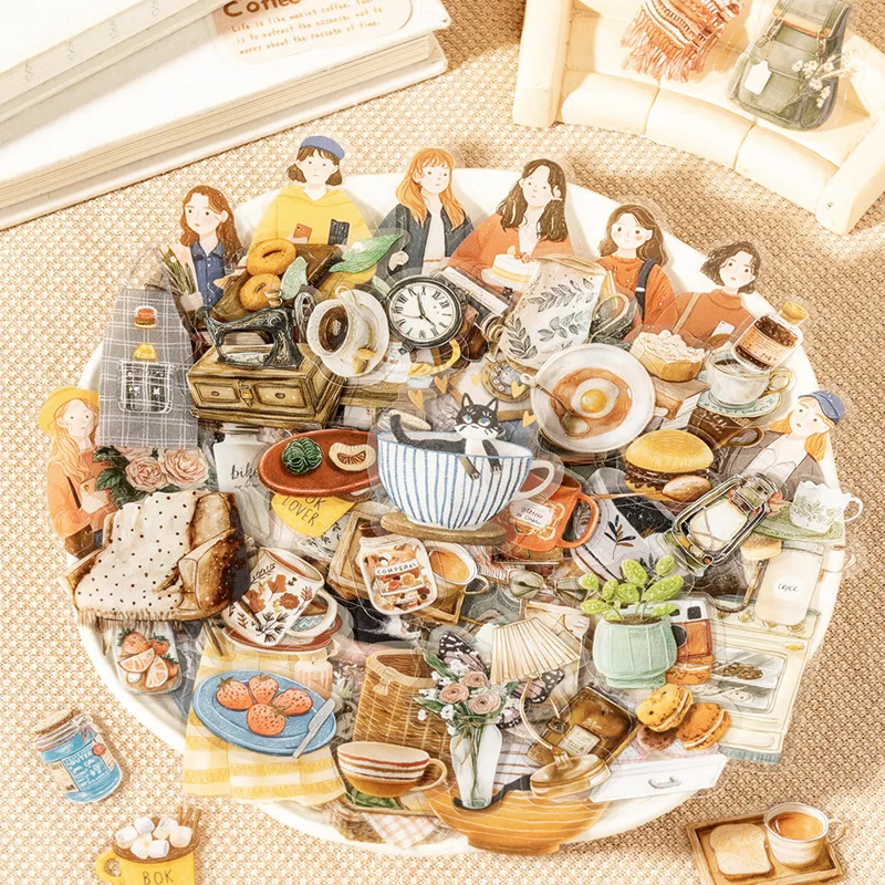 

1PACK/2PACK Original Large Capacity Sticker Pack Sweet Diary Series Art Basic Journal DIY Collage Decor Accessories stickers