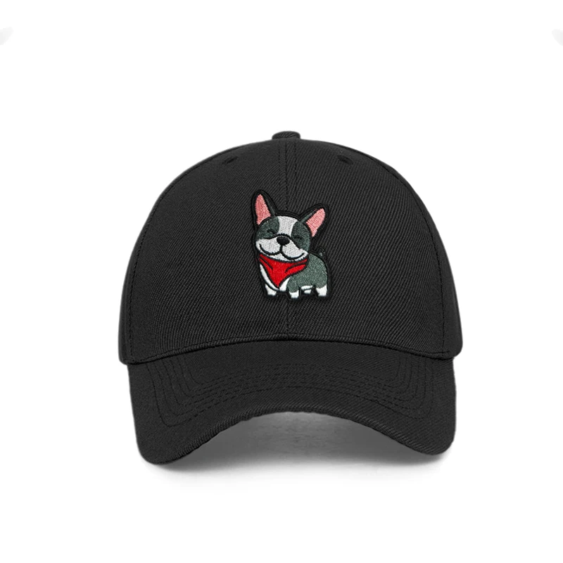 IL KEPS Women\'s Baseball Cap Cute Dog Embroidery Simple Fashion Women\'s Accessories Men\'s Cap For Female Snapback Kpop BQM476