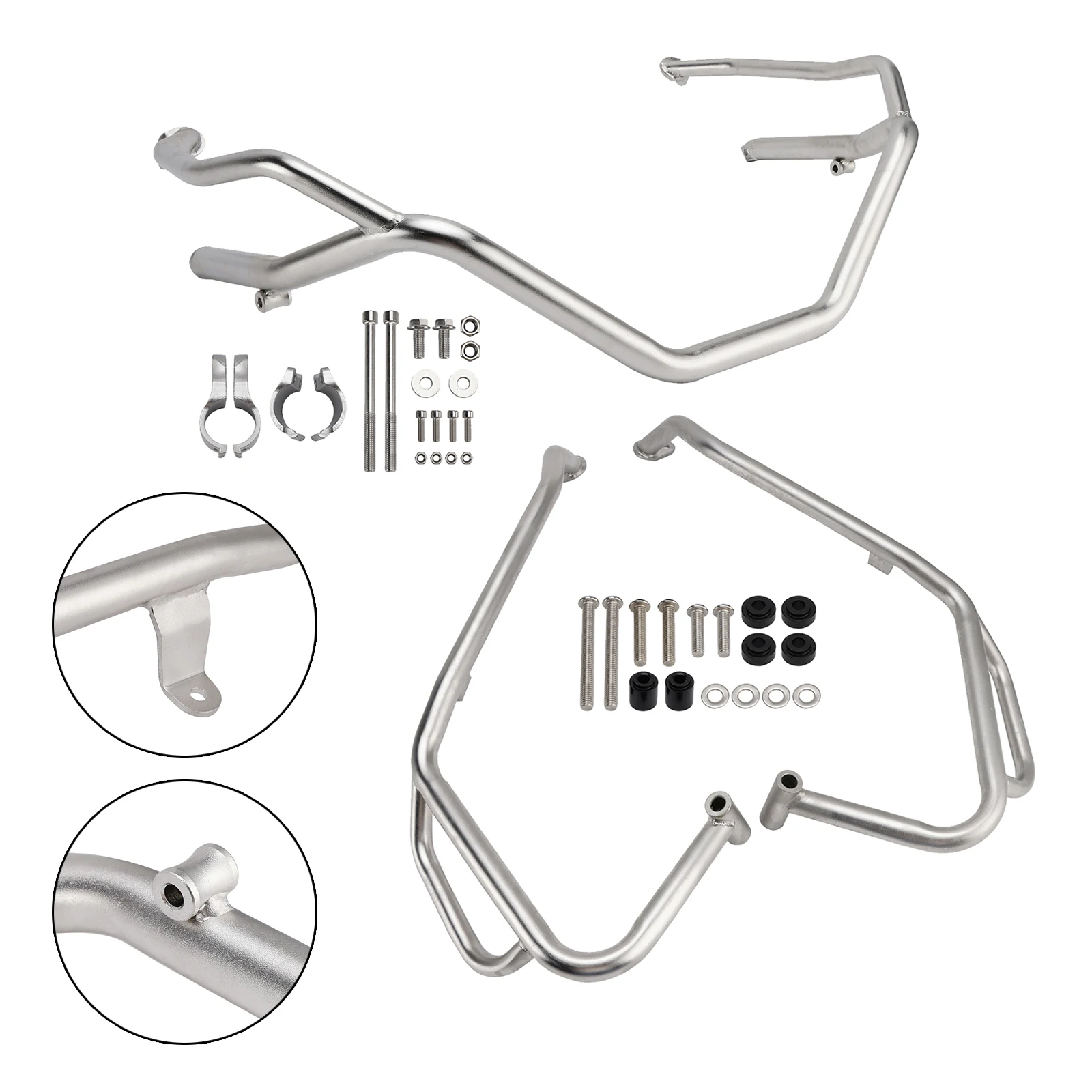 Artudatech Upper + Lower Engine Guard Frame Crash Bar Kit Silver for Honda X-Adv 750 2025+