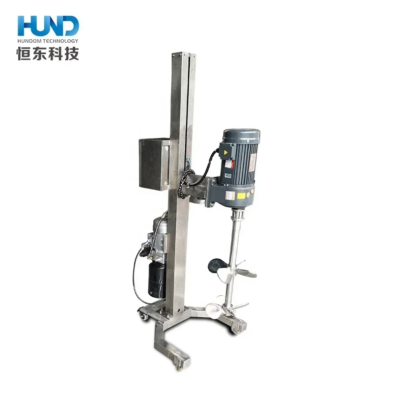 

Cosmetic cream homogenizing emulsifying mixer machines electric or pneumatic lifting high shear mixer