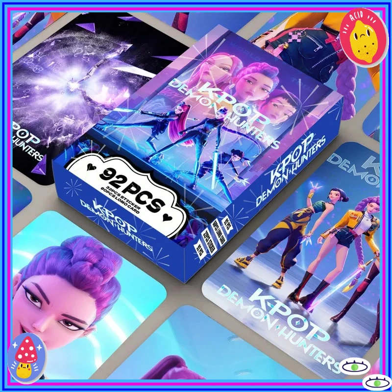 

Hot 92pcs Kpop Demon Hunter Cards Anime Rumi Mira Zoey Game Card Girl Cosplay Classic Toys Children Photo Collect Birthday Gift@