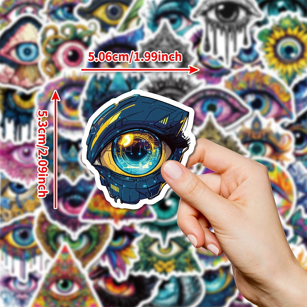 10/30/50pcs Cool Gothic Eye Graffiti Stickers Decals DIY Skateboard Laptop Motorcycle Suitcase Waterproof Scrapbooking Sticker view 4