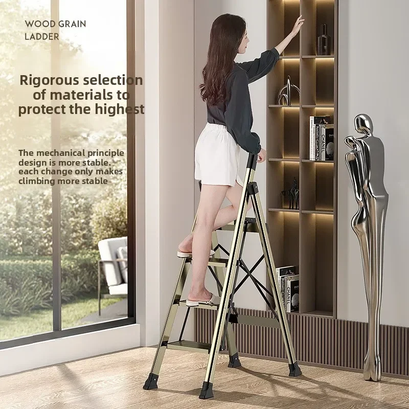 Herringbone ladder Household multi-functional folding ladder Telescopic staircase Thickened aluminum alloy Household climbing