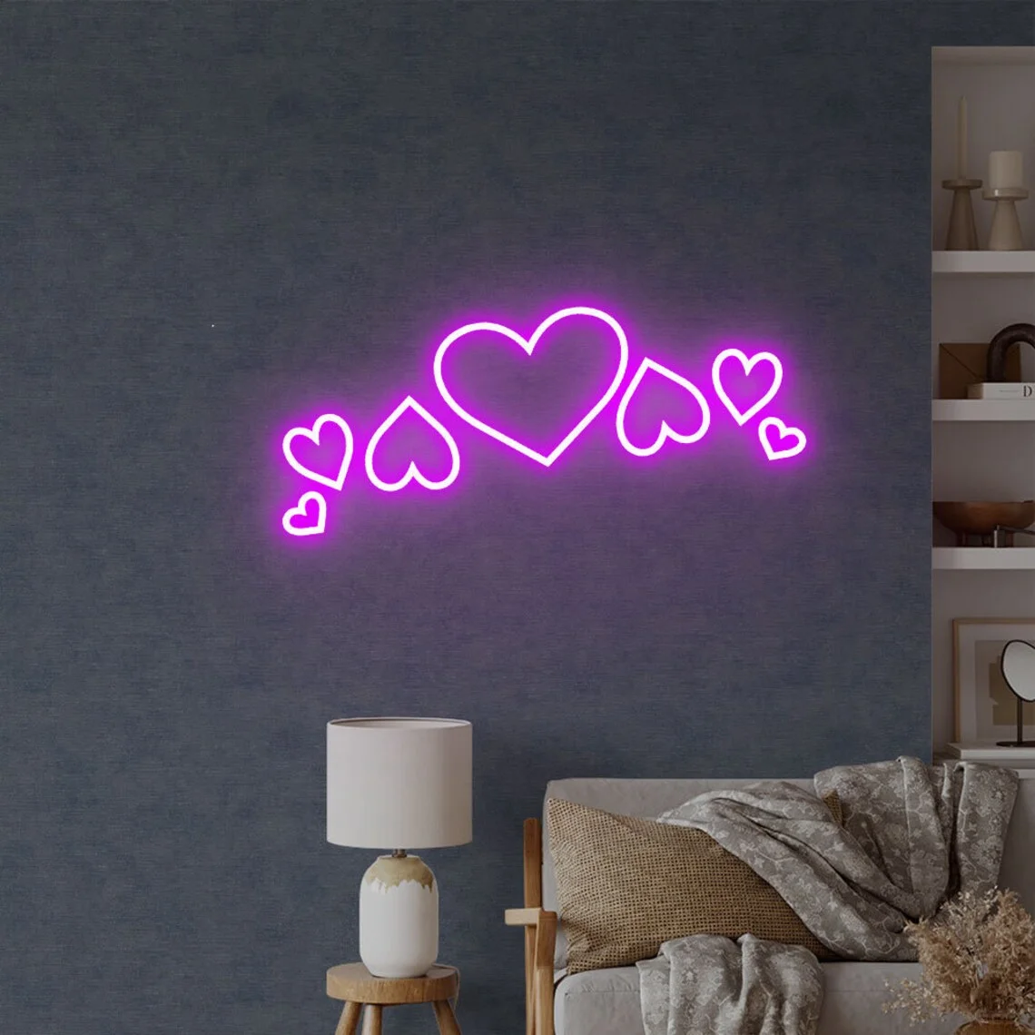 Love Heart Neon Sign Melting Heart Wedding Wall Art Hanging Neon Game Room Bedroom Man Cave Bar Club Game Room Decoration