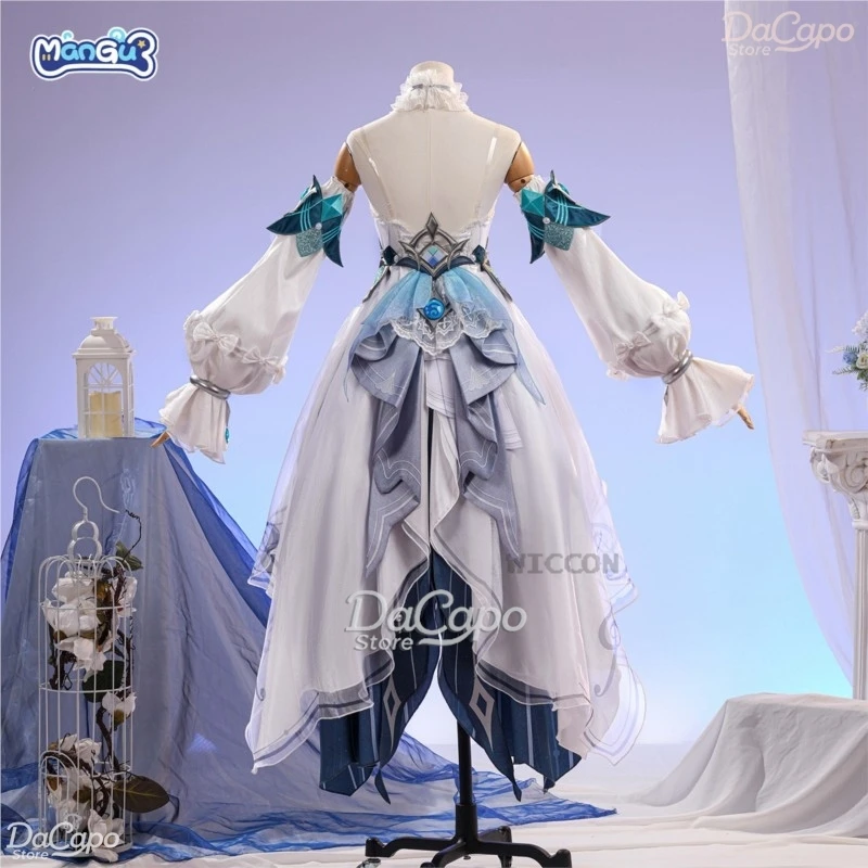 Genshin Impact Vodyanitsa Cosplay Costume wig Snezhnaya New Character Women Dress Lady Outfits Accessories Fullset Halloween view 5