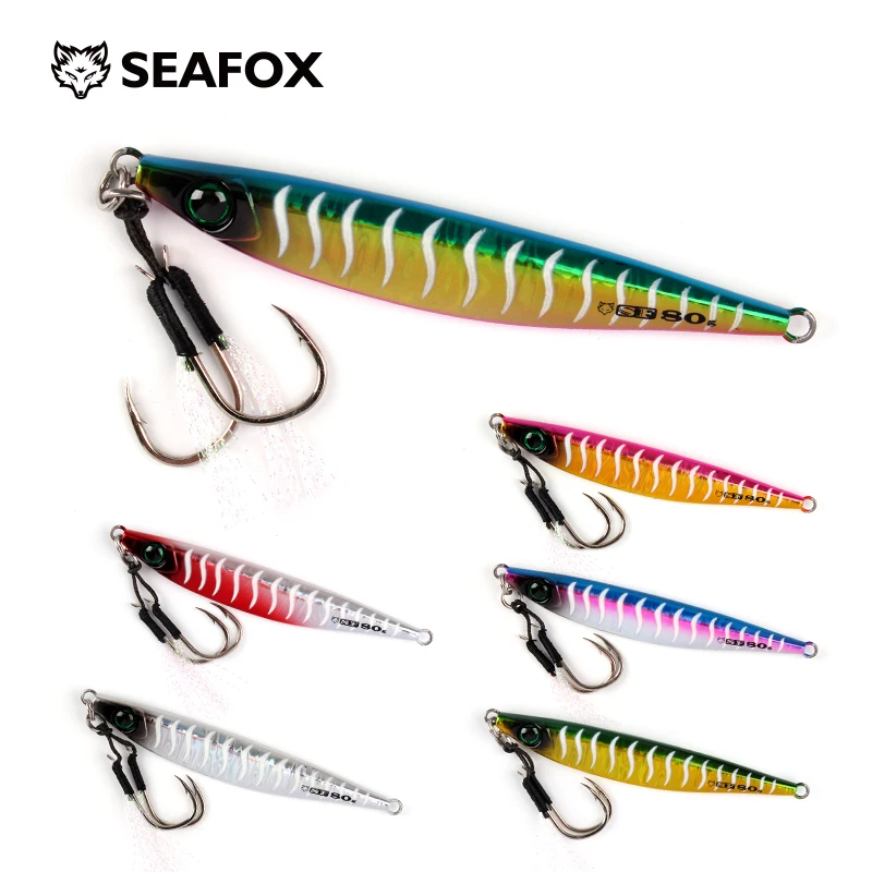 SF14 2023 Japen Metal Cast Jig Spoon 40/60/80/100g Shore Casting Jigging Fish Sea Bass Fishing Lure Artificial Bait Tackle