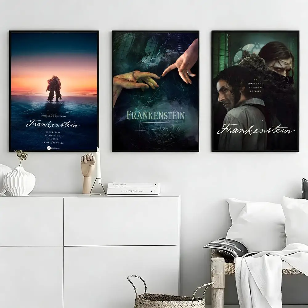 Novel Frankenstein Poster Self-adhesive Art Waterproof Paper Sticker Coffee House Bar Room Wall Decor