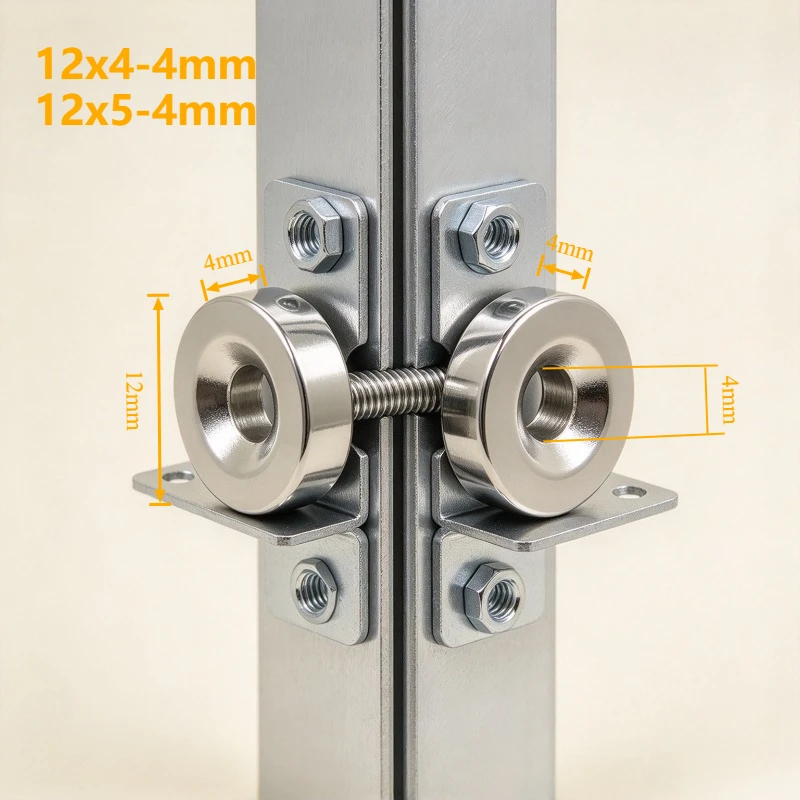 12x4-4mm 12x5-4mm N35 Round Countersunk Neodymium Magnet Rare Earth Permanent NdFeB Magnet for DIY Handmade Home Crafts Fridge