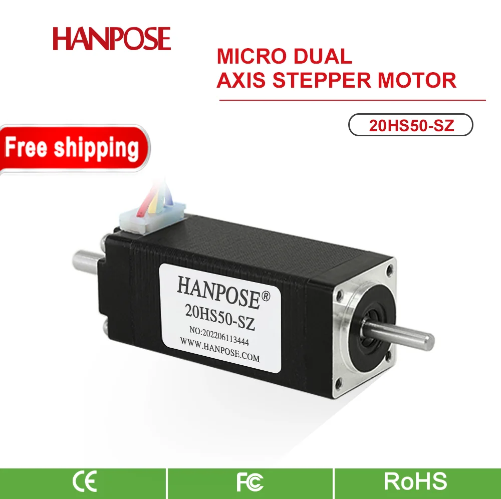 20HS40-SZ Mini Nema 8 Dual Axis Stepper Motor 50mm 0.8A 0.4N.M High Torque Series Motor for 3D Printer Monitoring Equipment
