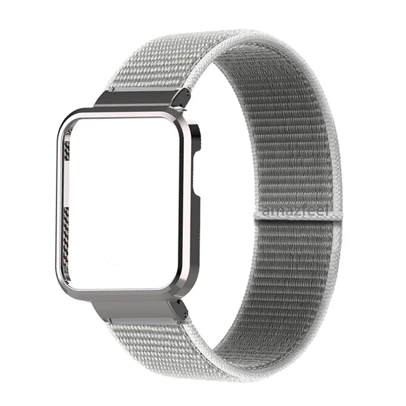 Correa de nailon para Redmi Watch 2 Lite, correa para Mi watch lite/POCO, pulsera, funda protectora de Metal, pulsera de nailon