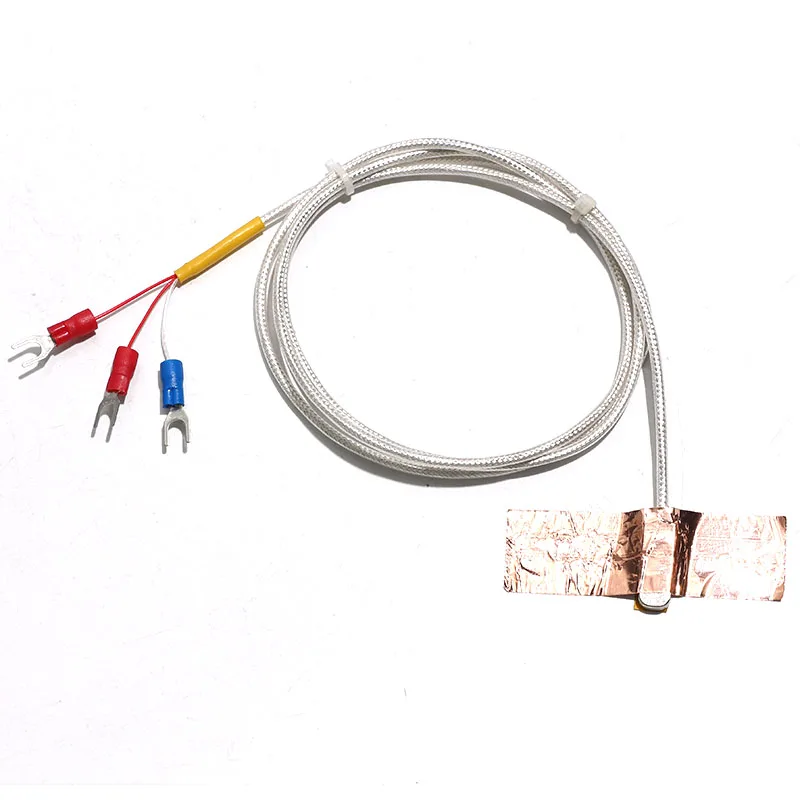 1PC Type K/PT100 Pasted Type Surface Measurement Patch Temperature Sensor SUS304 Probe Water-resistant With Copper Foil Tape