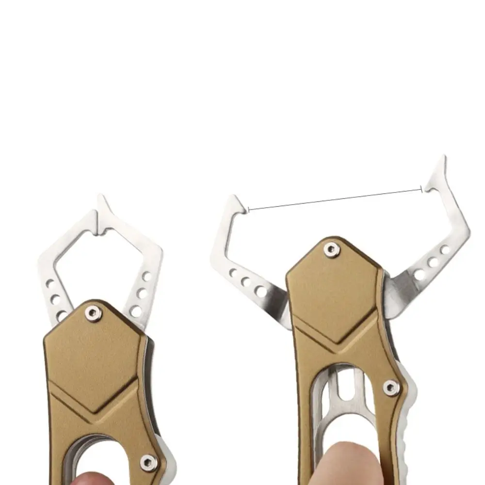 

Aluminum Alloy Metal Fishing Tongs Gripper Catch Fish Comfortable Grip Fish Nose Pliers Antiskid Multifunction