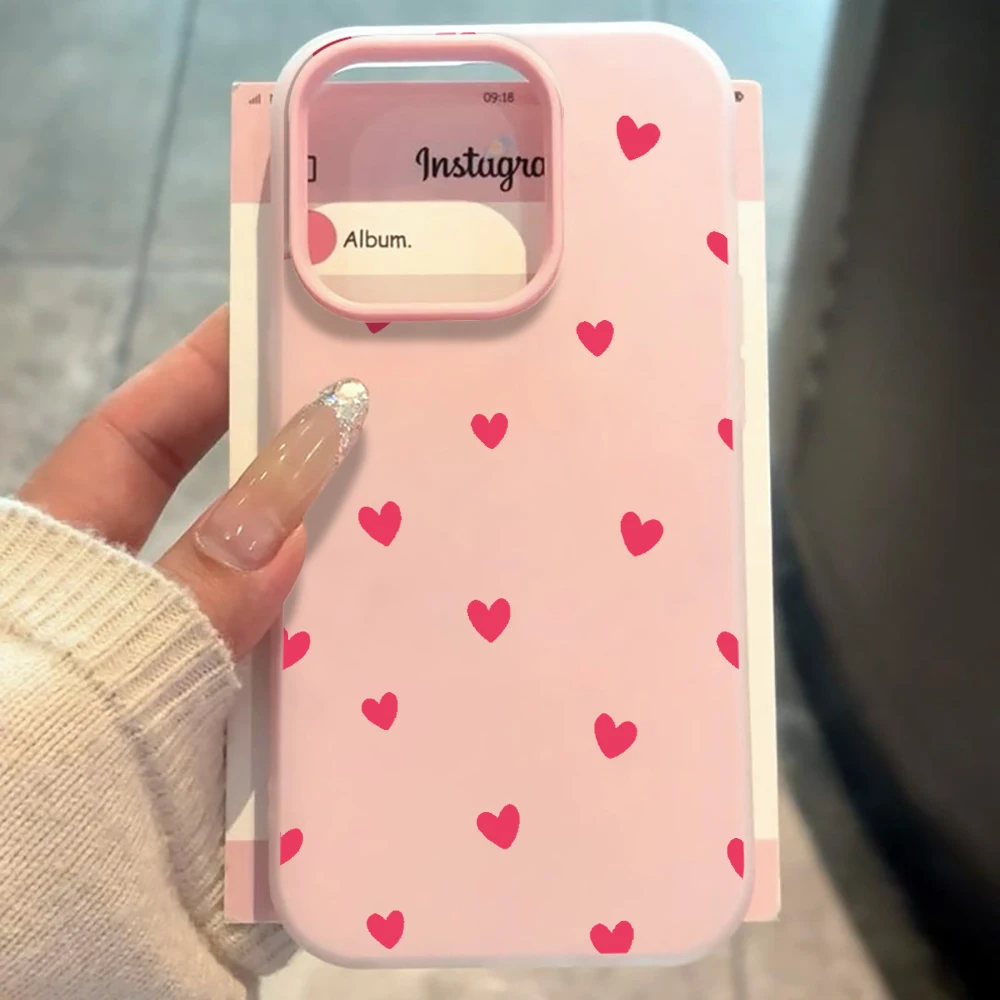 Red Love Heart Pattern Phone Case For Redmi 12 13C 14C 15C 5G 13 14 For Xiaomi Redmi Note 12 11 1014 13  Pro 4G Shockproof Cover view 4