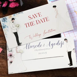 70 Sets Pull Out Wedding Invitation Card, Customize Printed New Design Engagement Bride Groom Pocket Pullout Invite Card IC166