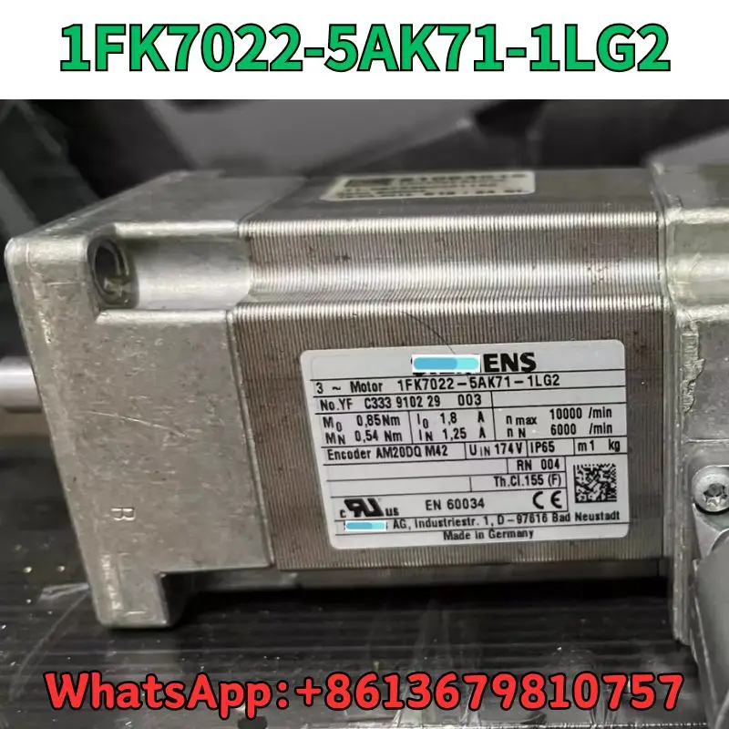 

Used servo motor 1FK7022-5AK71-1LG2 test OK Fast Shipping