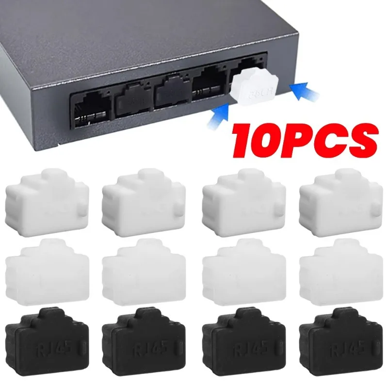 Ethernet Hub Port RJ45 Anti Dust Cover Cap Protector Plug for Female Jack Dust Cap Protection Plug for RJ45 Female Jack