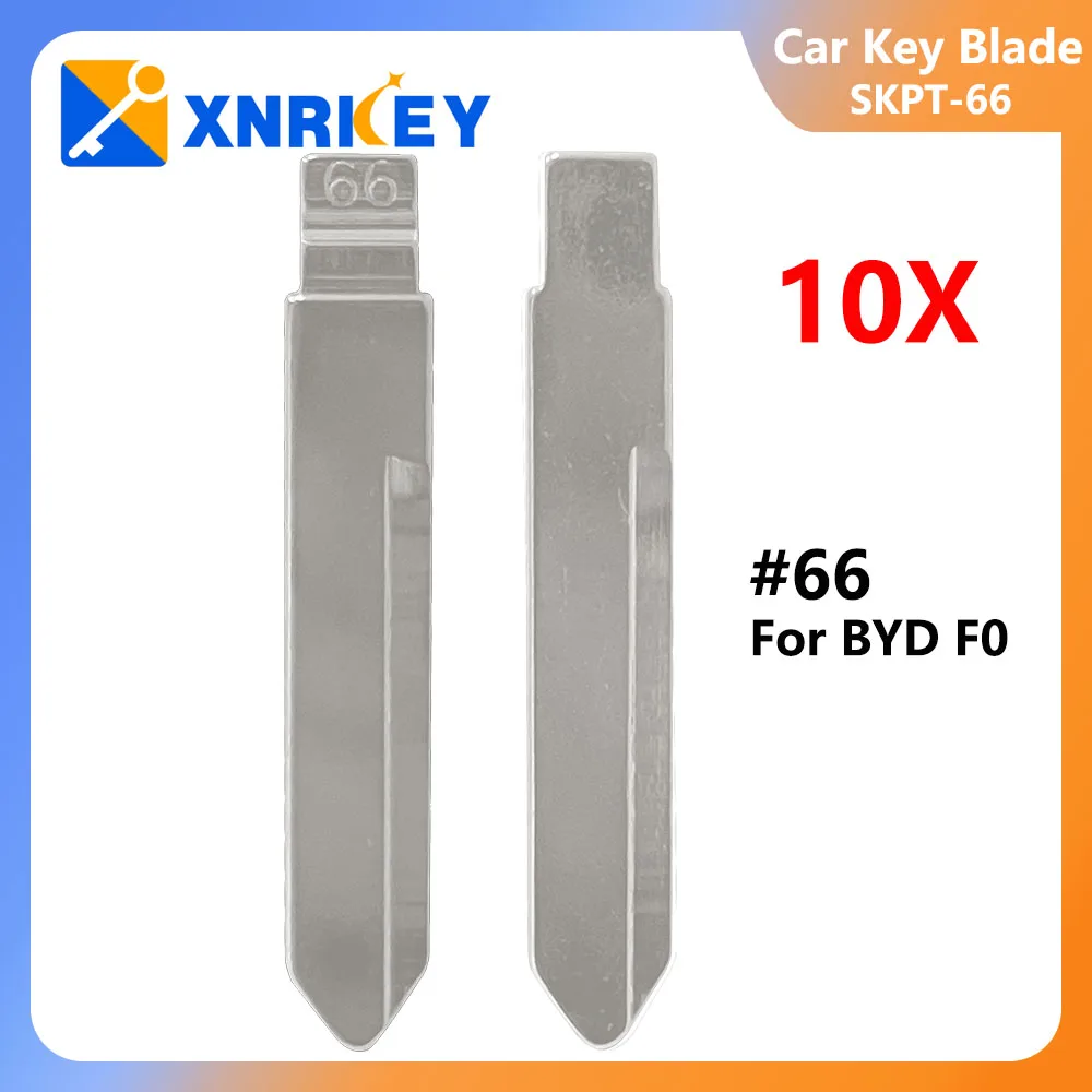 شفرة مفتاح قلاب مكررة XNRKEY ، فارغة بديلة لـ Xhorse BYD F6 ، رقم 66 ، 10 في اللوت ، 10 في اللوت ، 10 في اللوت