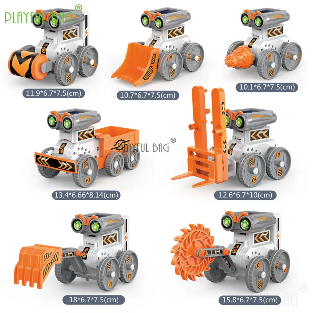 7 em 1 robôs movidos a energia solar brinquedo diy unidade elétrica ciência criativa movido a energia solar conjuntos de construção engraçado crianças presente vg236