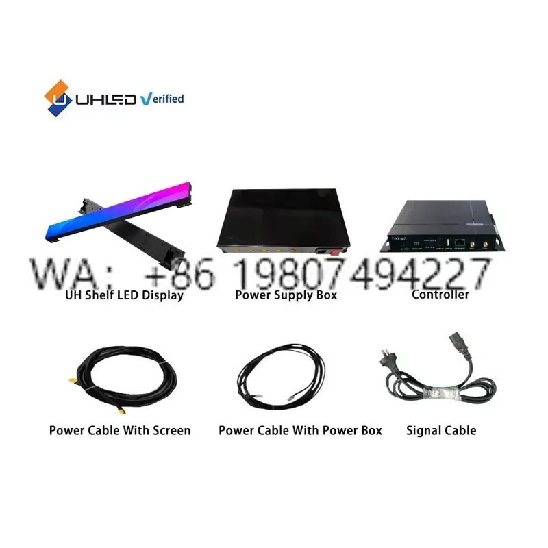 for UHLED Supermarket Smart Retail Shelf Screen Full Color GOB Led Strip Screen Shelf Edge Led Displays