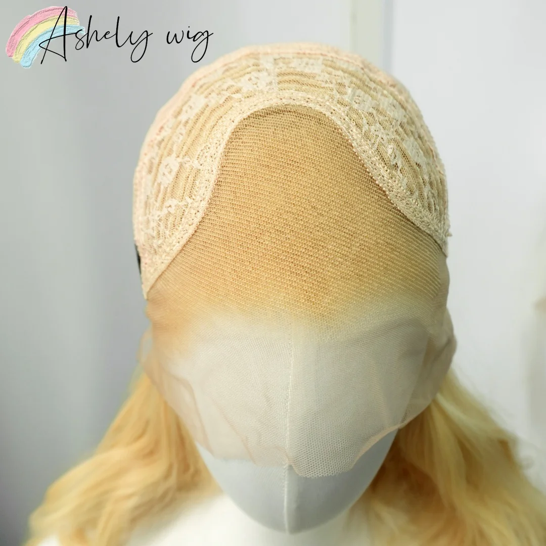 Light Blonde Wig for Women 26inch 13x4 Lace Front Wig Long Wacy Hair Cosplay Curly Wigs Heat-resistant Synthetic Lace Wigs