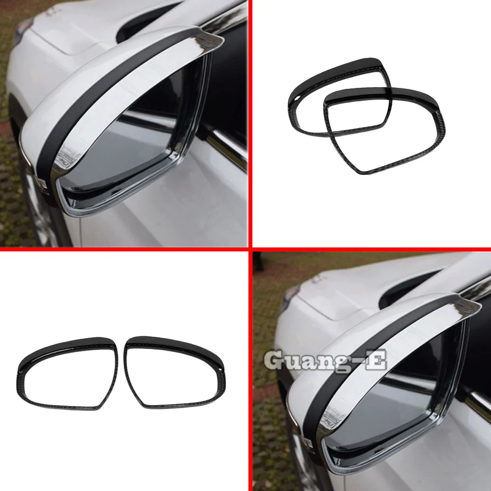 

Car Rear View Side Glass Mirror Trim Frame Rain Shield Sun Visor Shade ABS Eyebrow 2PCs For Hyundai Tucson 2015 2016 2017 2018