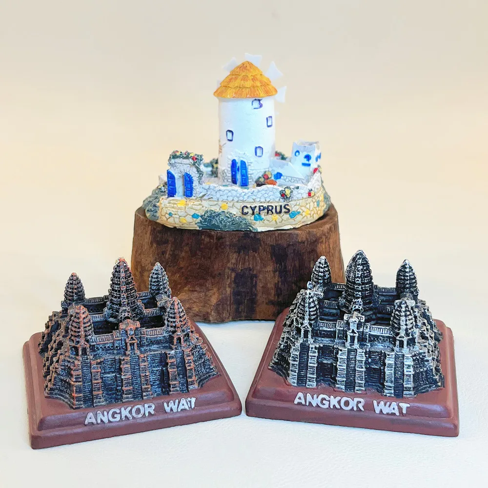 Resin World Landmark Mini Building Model Travel Souvenir Desktop Ornament Home Decor