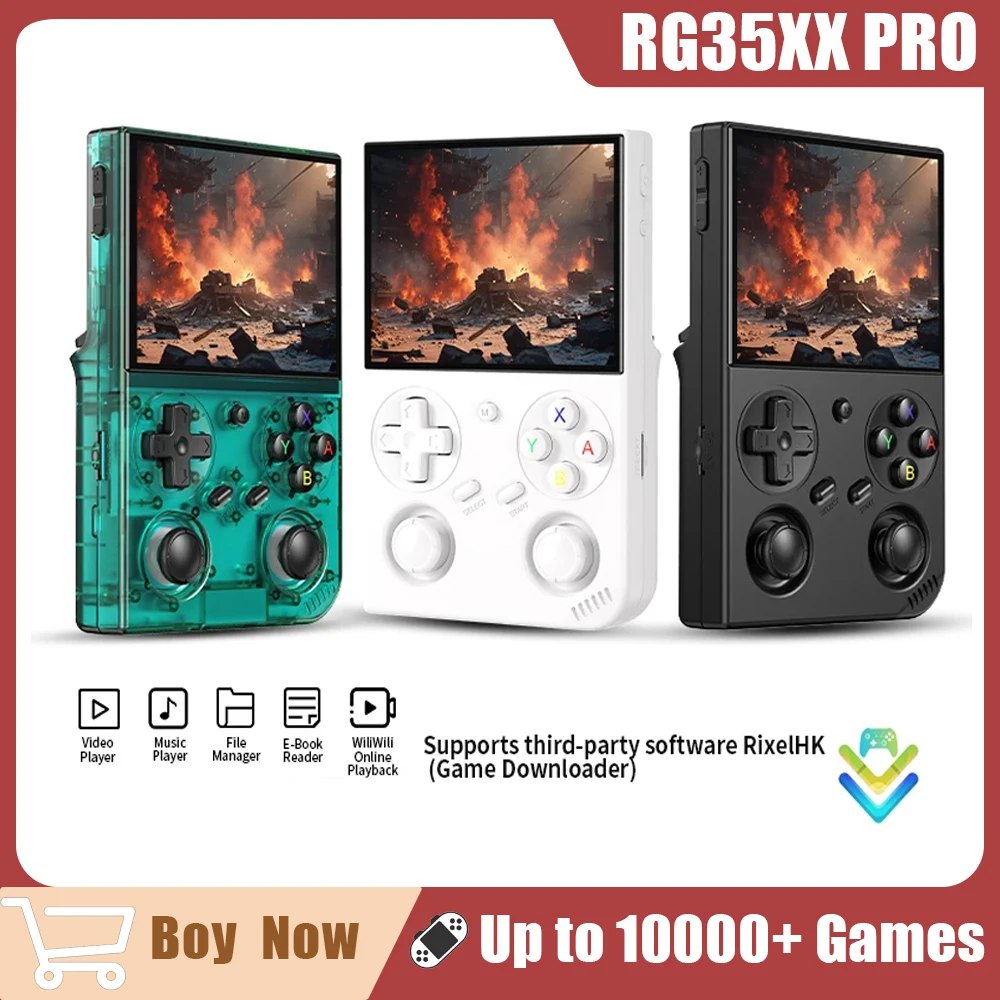 

Anbernic RG35XX Pro Retro Handheld Game Console RG 35XXPro Game Player Support RixelHK WiFi Streaming Controller HD TV Output