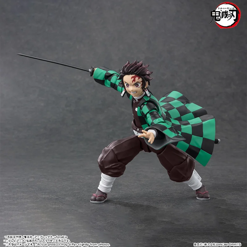 Bandai Echt Demon Slayer Model Kit Anime Figuren SHF Kamado Tanjirou Action Figure Collection Model voor Kinderspeelgoed Geschenken