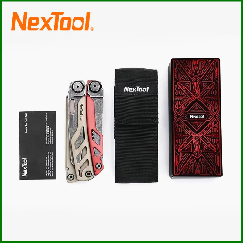 Nextool Flagship F30 Pro Red Brown Multi purpose 16-IN-1 Combination Outdoor Equipment Stainless Steel Scissors