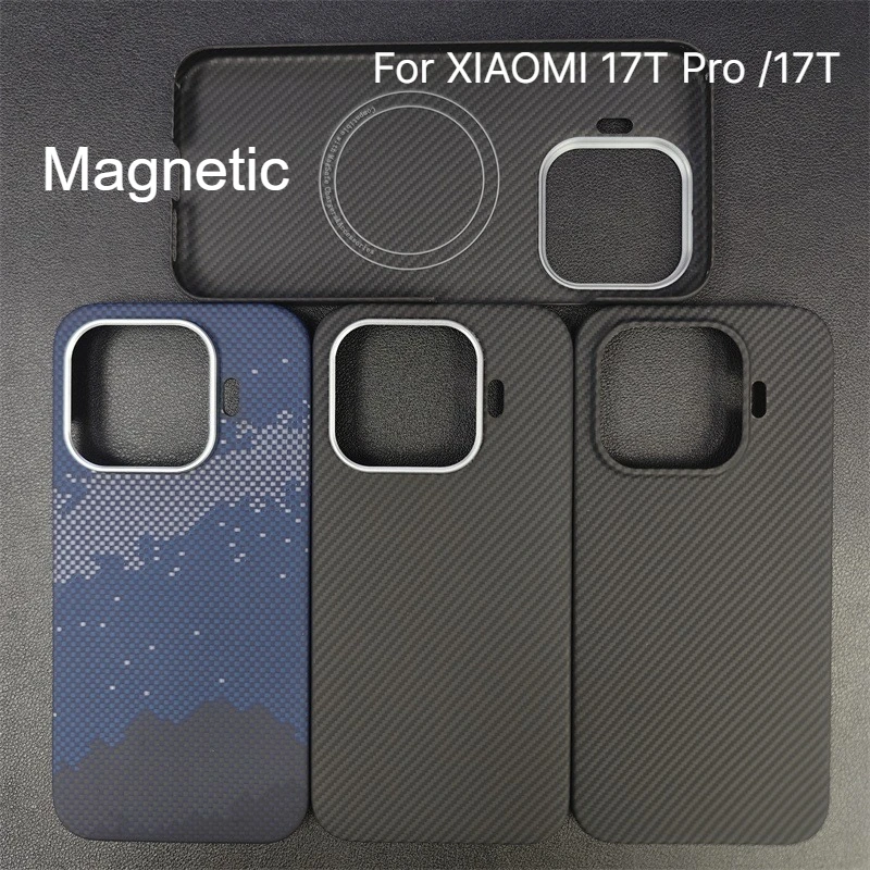 

for XIAOMI 17T 17T Pro Magnetic Case Carbon Aramid Fiber For MagSafe Cover Ultra Slim Lightweight Case Protective Cover