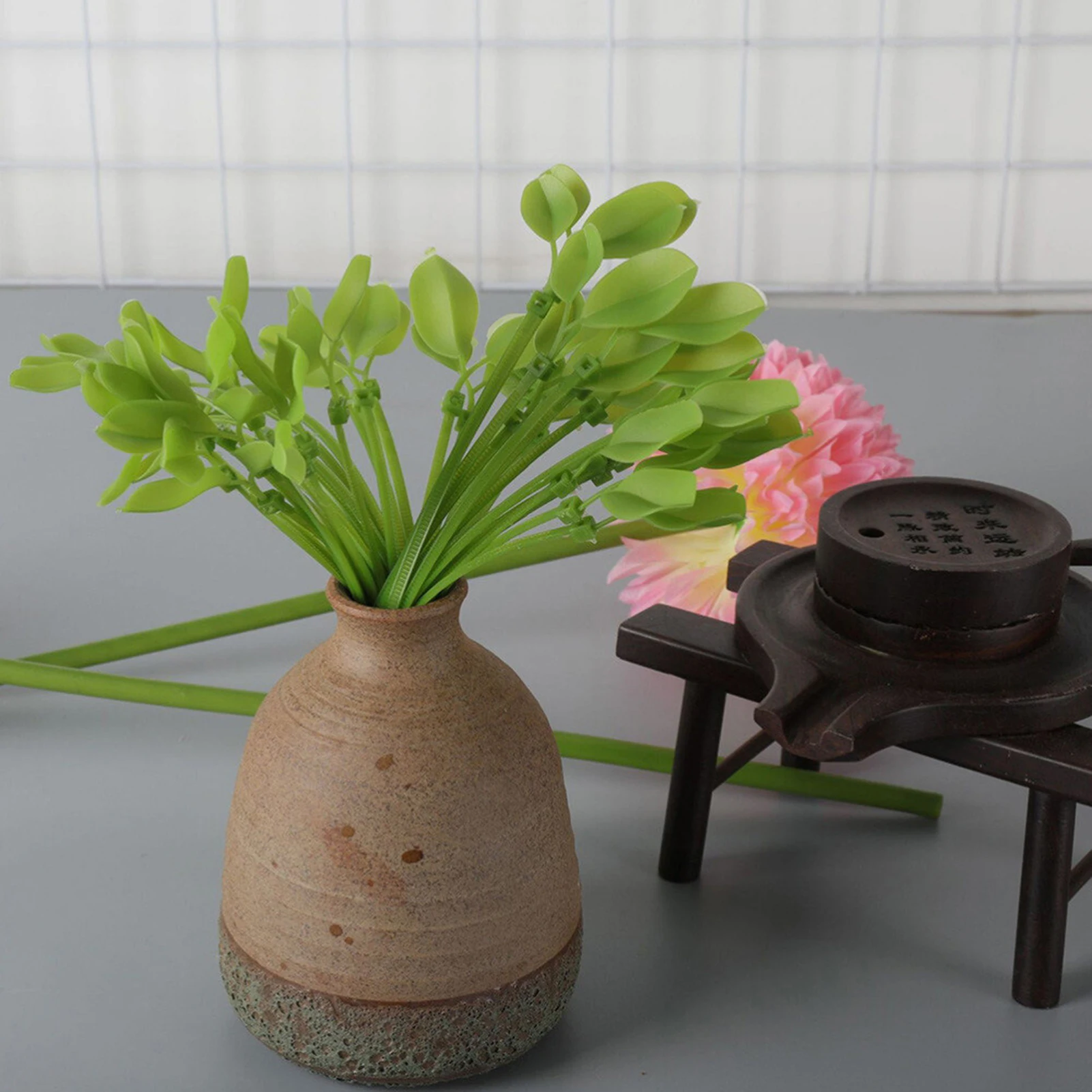 

50/100pcs Plant Ties Creative Green Bud Shaped Fixed Strap For Vine Rattan Root Rhizome Plants Anti Lodging Gardening Tie